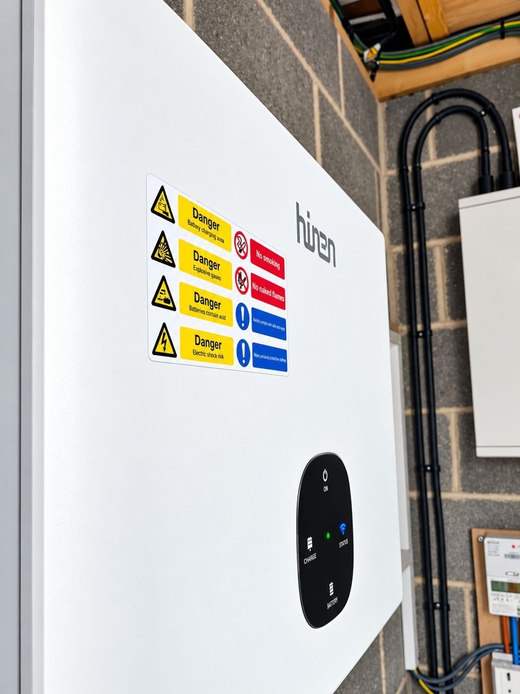 Wall-mounted home battery unit